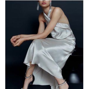 NWT GORGEOUS ZARA LIMITED EDITION Halter Dress size S